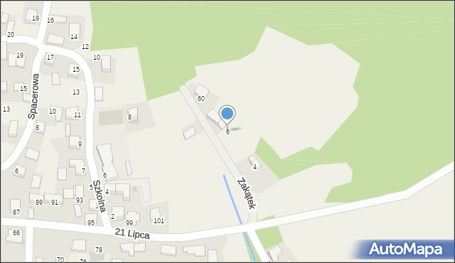 Radwanowice, Zakątek, 6, mapa Radwanowice