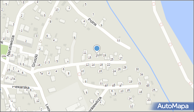 Radymno, Zachariasiewicza Jana, 17, mapa Radymno