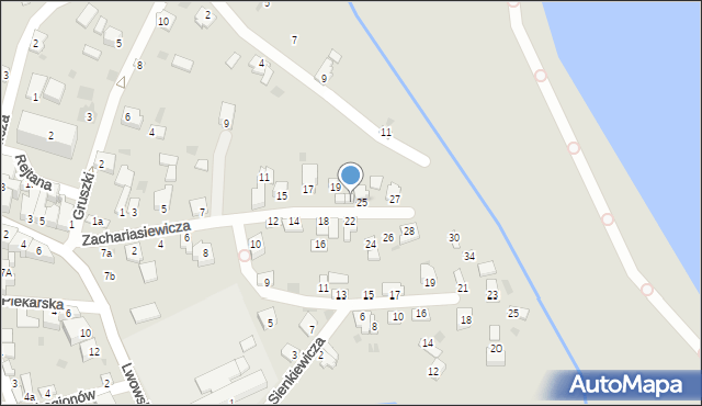 Radymno, Zachariasiewicza Jana, 23, mapa Radymno