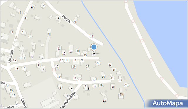 Radymno, Zachariasiewicza Jana, 27, mapa Radymno