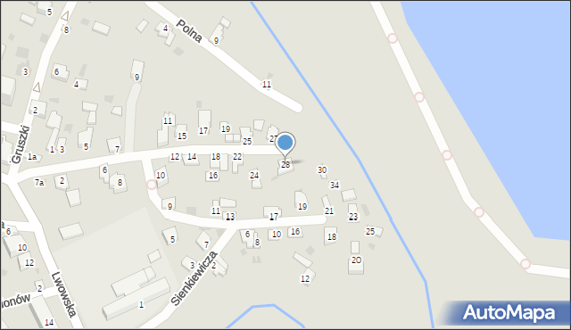 Radymno, Zachariasiewicza Jana, 28, mapa Radymno