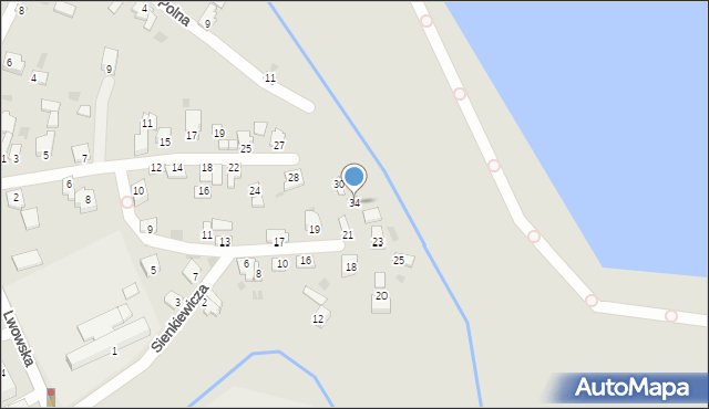 Radymno, Zachariasiewicza Jana, 34, mapa Radymno