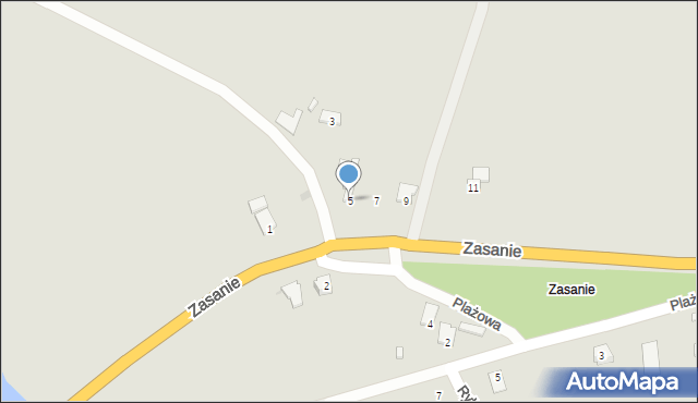 Radymno, Zasanie, 5, mapa Radymno