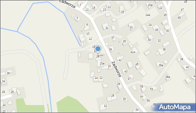 Radziszów, Zadworze, 18, mapa Radziszów