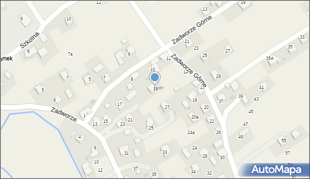 Radziszów, Zadworze, 19, mapa Radziszów