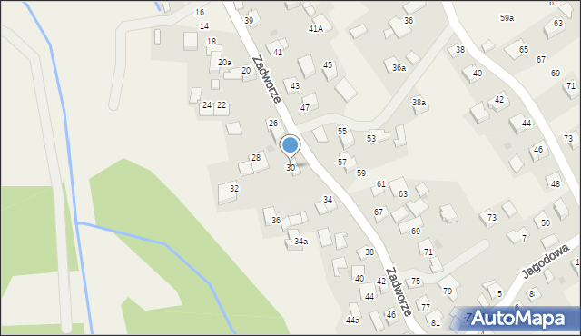 Radziszów, Zadworze, 30, mapa Radziszów