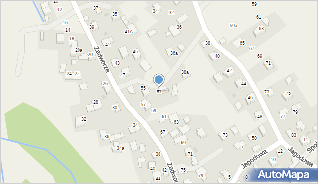 Radziszów, Zadworze, 53, mapa Radziszów