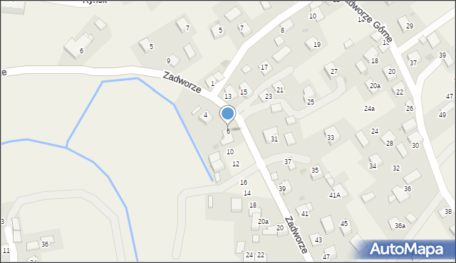 Radziszów, Zadworze, 6, mapa Radziszów