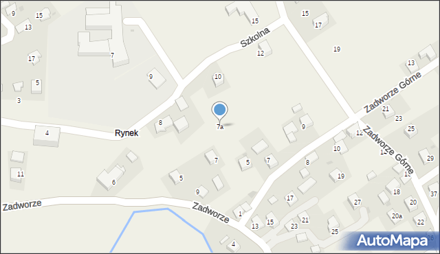 Radziszów, Zadworze, 7a, mapa Radziszów