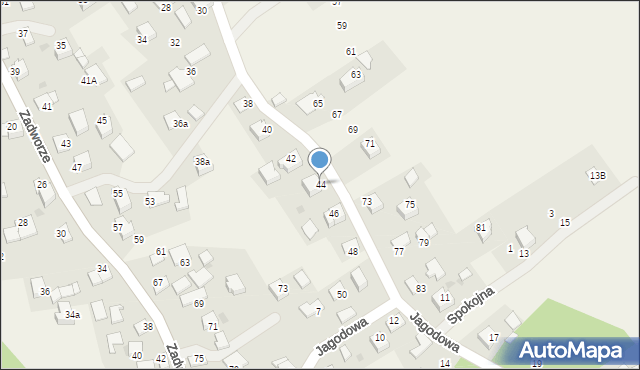 Radziszów, Zadworze Górne, 44, mapa Radziszów
