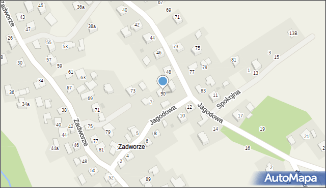 Radziszów, Zadworze Górne, 50, mapa Radziszów