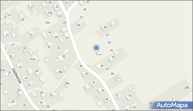 Radziszów, Zadworze Górne, 59a, mapa Radziszów