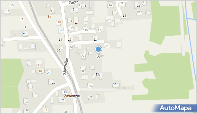 Radziszów, Zawodzie, 29, mapa Radziszów