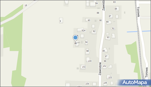 Radziszów, Zawodzie, 96, mapa Radziszów