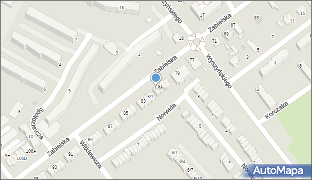Radzyń Podlaski, Zabielska, 81/4, mapa Radzyń Podlaski