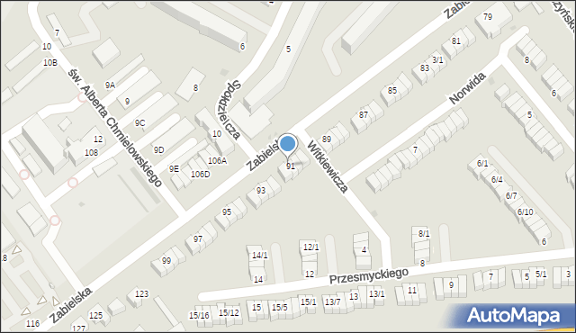 Radzyń Podlaski, Zabielska, 91/3, mapa Radzyń Podlaski