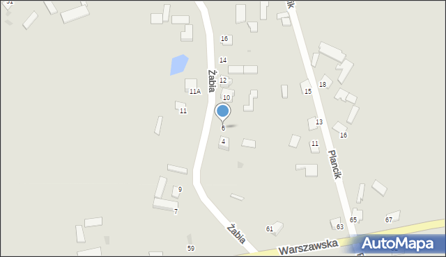 Rajgród, Żabia, 6, mapa Rajgród