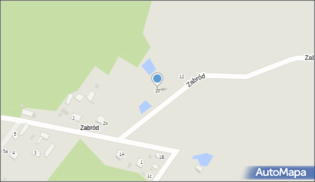 Rajgród, Zabród, 10, mapa Rajgród