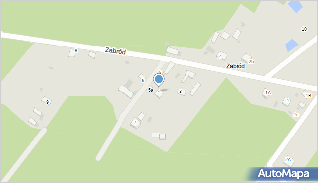 Rajgród, Zabród, 4, mapa Rajgród
