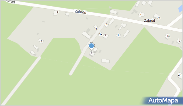 Rajgród, Zabród, 7, mapa Rajgród