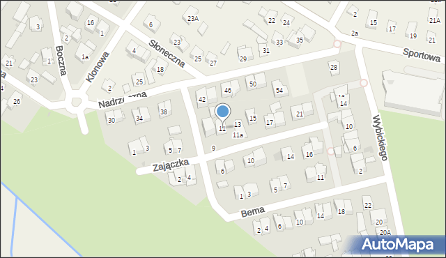 Raszyn, Zajączka Józefa, gen., 11, mapa Raszyn