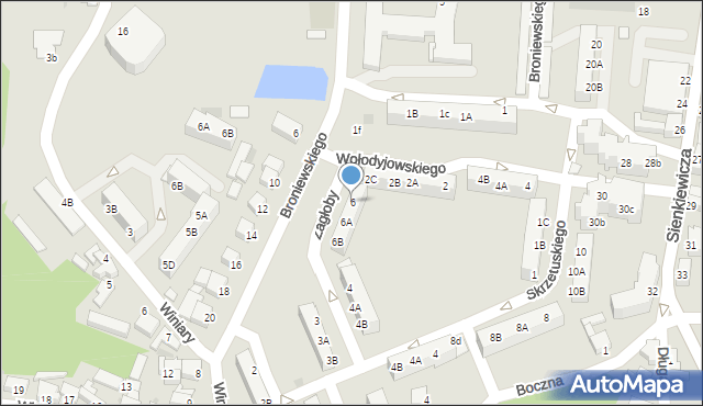 Rawicz, Zagłoby Jana Onufrego, 6, mapa Rawicz