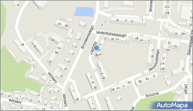 Rawicz, Zagłoby Jana Onufrego, 6B, mapa Rawicz