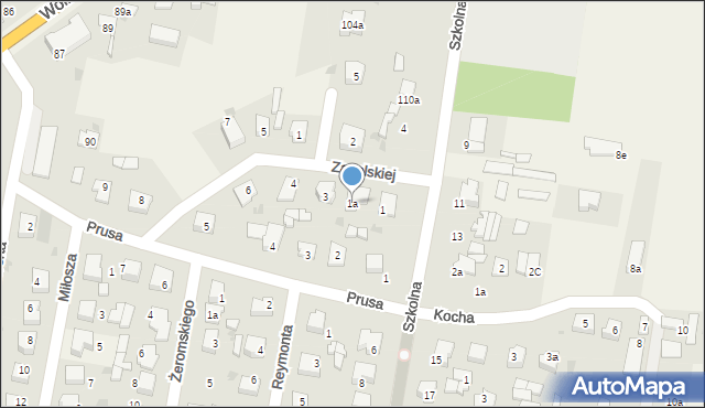 Rędziny, Zapolskiej Gabrieli, 1a, mapa Rędziny