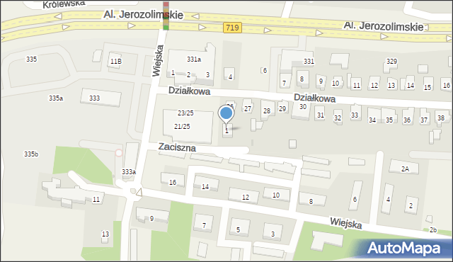 Reguły, Zaciszna, 1, mapa Reguły