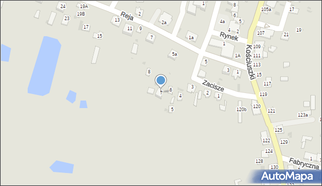 Rejowiec, Zacisze, 7, mapa Rejowiec