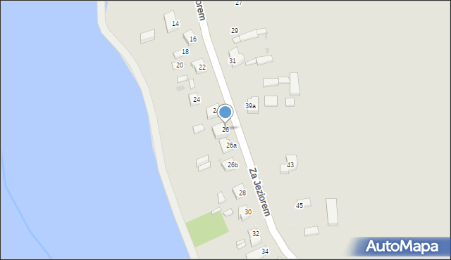 Rogoźno, Za Jeziorem, 26, mapa Rogoźno