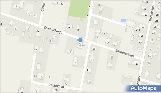 Rokiciny-Kolonia, Zawadzkiego-Zośki Tadeusza, 2c, mapa Rokiciny-Kolonia