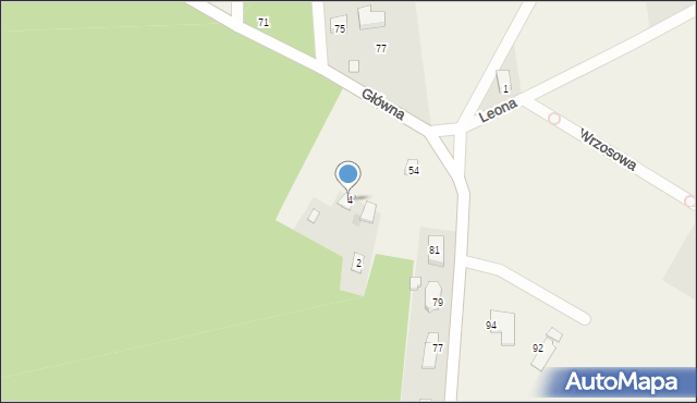 Rosanów, Zagajnikowa, 4, mapa Rosanów