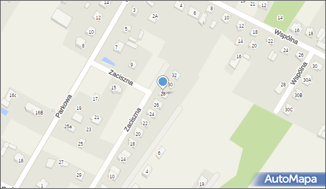 Ruda, Zaciszna, 28, mapa Ruda