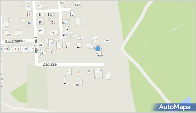 Ruda Śląska, Zacisze, 15, mapa Rudy Śląskiej