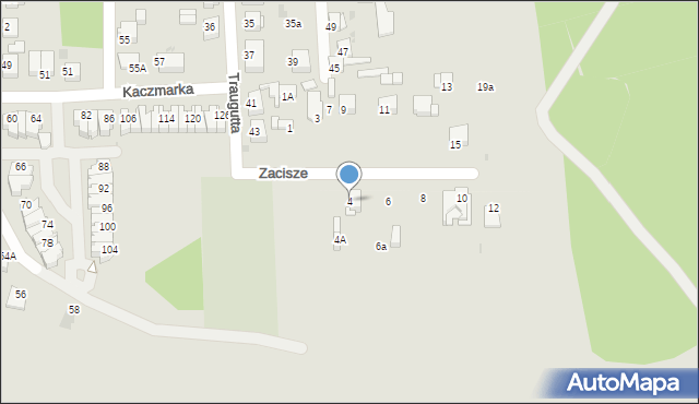 Ruda Śląska, Zacisze, 4, mapa Rudy Śląskiej