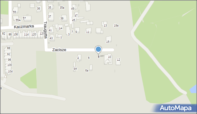 Ruda Śląska, Zacisze, 8, mapa Rudy Śląskiej