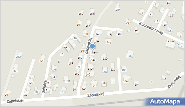 Ruda Śląska, Zapolskiej Gabrieli, 14F, mapa Rudy Śląskiej