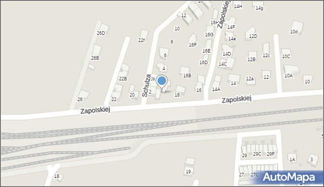 Ruda Śląska, Zapolskiej Gabrieli, 18a, mapa Rudy Śląskiej