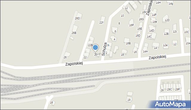 Ruda Śląska, Zapolskiej Gabrieli, 20, mapa Rudy Śląskiej