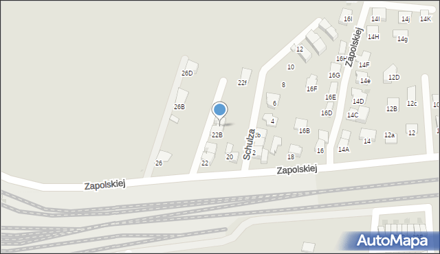 Ruda Śląska, Zapolskiej Gabrieli, 22C, mapa Rudy Śląskiej