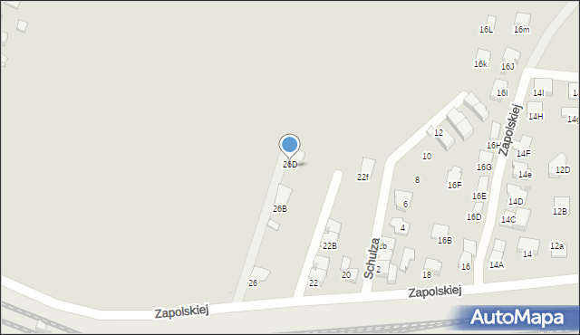 Ruda Śląska, Zapolskiej Gabrieli, 26D, mapa Rudy Śląskiej