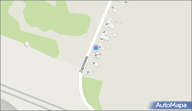 Ruda Śląska, Zapolskiej Gabrieli, 40, mapa Rudy Śląskiej