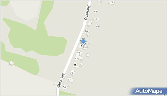 Ruda Śląska, Zapolskiej Gabrieli, 50, mapa Rudy Śląskiej