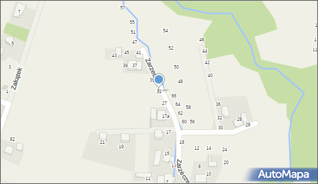 Rudawa, Zarzecze, 31, mapa Rudawa