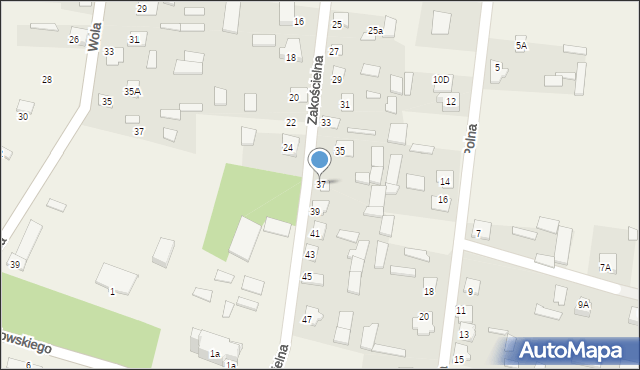 Rudka, Zakościelna, 37, mapa Rudka