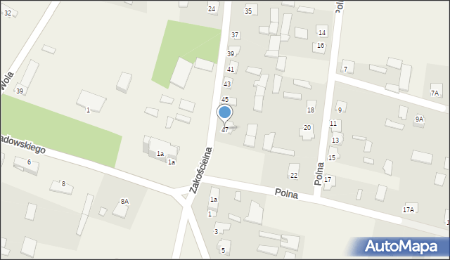 Rudka, Zakościelna, 47, mapa Rudka