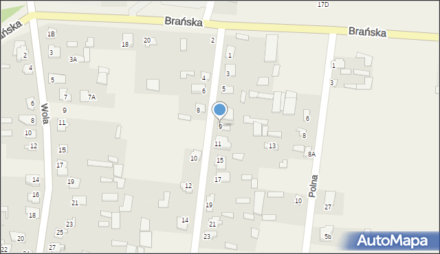 Rudka, Zakościelna, 9, mapa Rudka