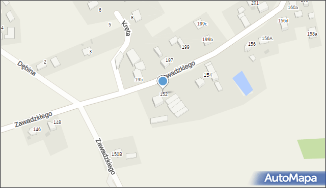 Rudołtowice, Zawadzkiego Aleksandra, gen., 152, mapa Rudołtowice
