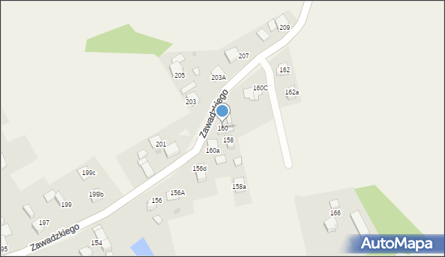 Rudołtowice, Zawadzkiego Aleksandra, gen., 160, mapa Rudołtowice